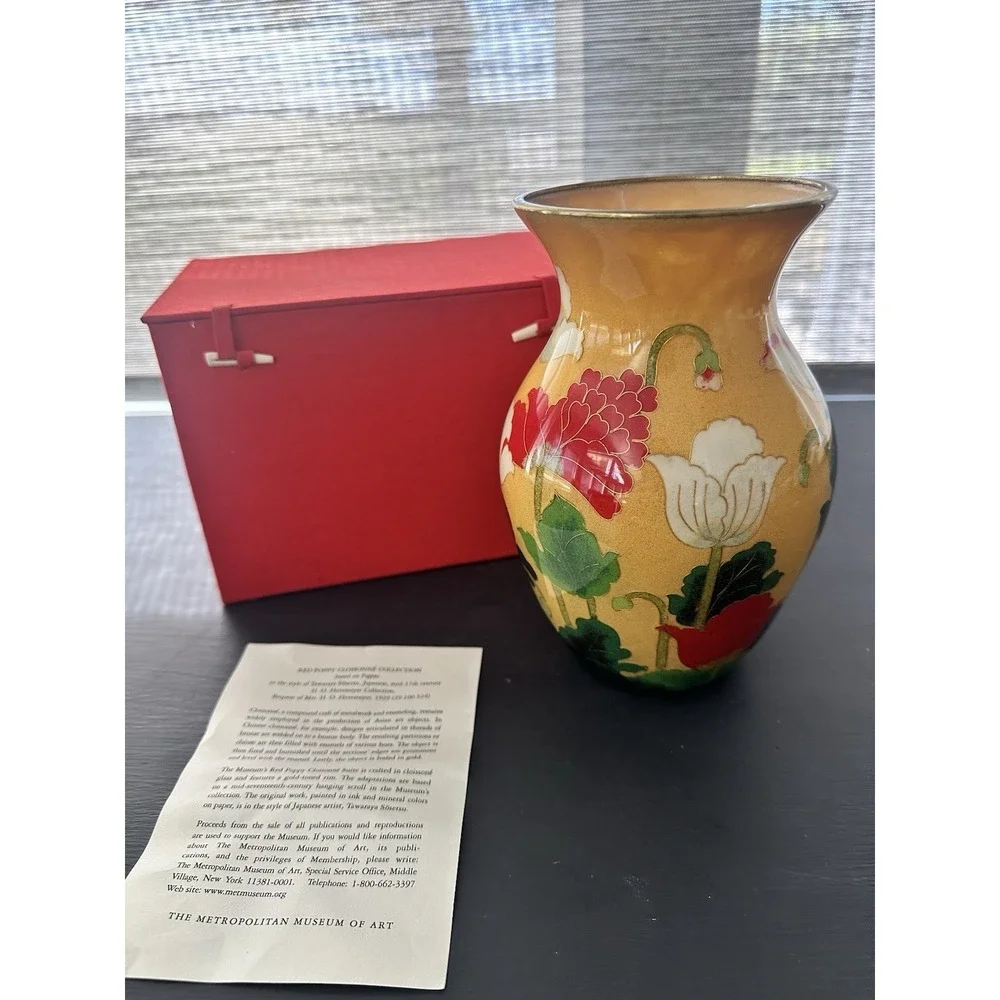 MOMA Red Poppy Cloisonné 7